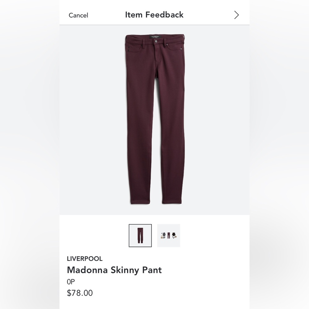 Liverpool Madonna Skinny Pant